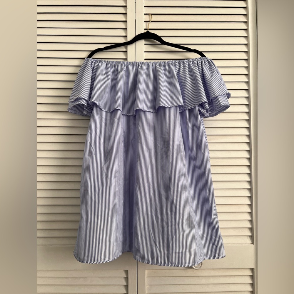 NWOT- Woman's Blue and white stripped dress
